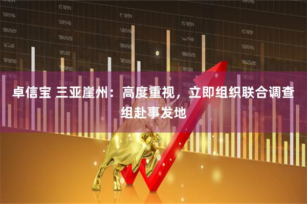 卓信宝 三亚崖州：高度重视，立即组织联合调查组赴事发地